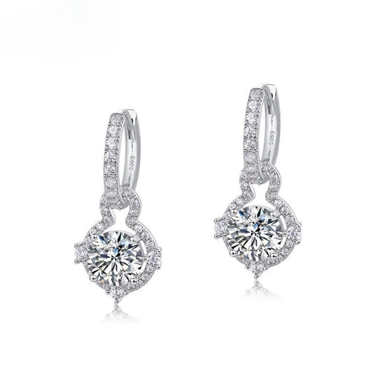 3ct Moissanite Drop Earrings