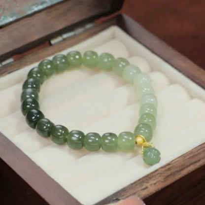 Natural Hetian Jade Pearl Bracelet