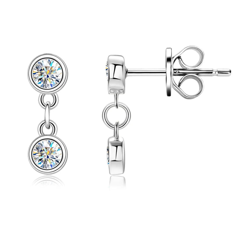 Exquisite Long Chain Tassel Earrings 925 Sterling Silver