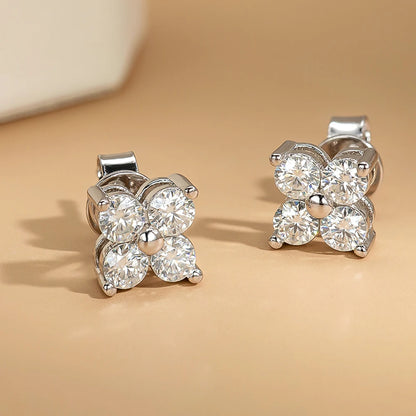 Full Moissanite Stud Earrings