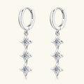 Moissanite Drop Earrings 925 Sterling Silver Long Dangle Earrings for Women Trendy Jewelry 18K Gold Plated