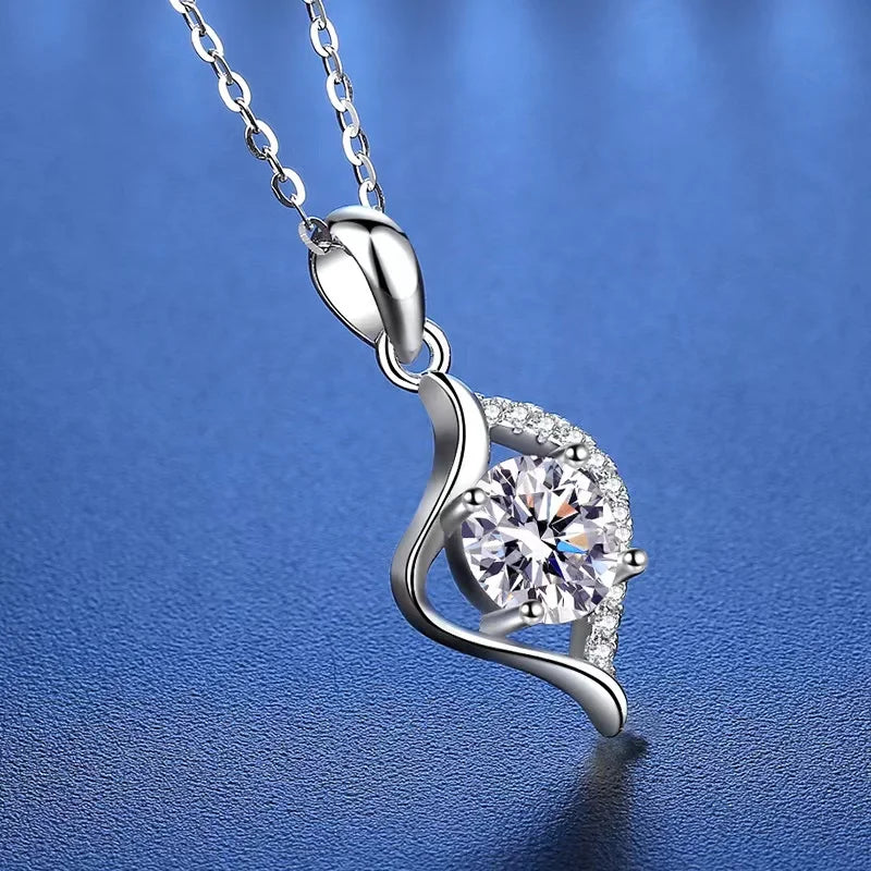 1ct Moissanit Diamond Necklaces