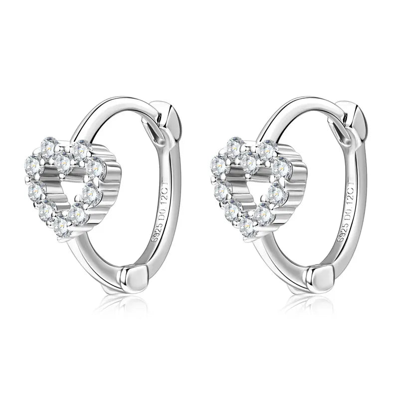 Moissanite Hoop Earring For Women 925 Sterling Silver