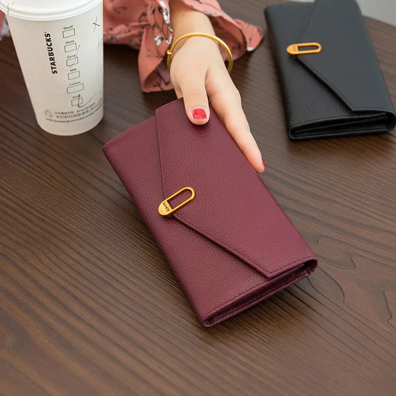 Genuine Cow Leather Wallets  Cellphone Card Holder
