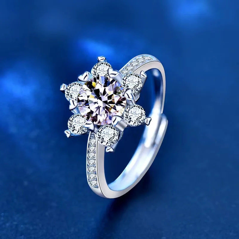 1ct Moissanite Diamond Engagement Ring