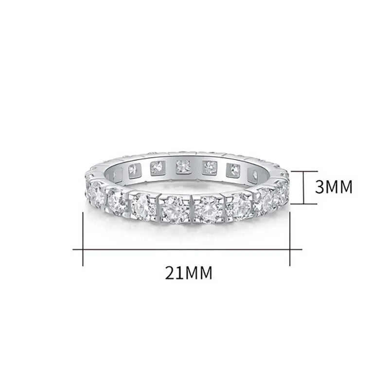 1.9ct Moissanite Diamond Eternity Ring