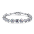 Moissanite Tennis Bracelet 11.1CT for Women Sparkling Luxury Jewelry 925 Sterling Silver Chain Christmas Gift Bracelet
