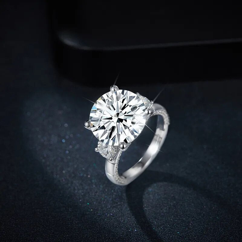 9.6 Carat All Moissanite Ring