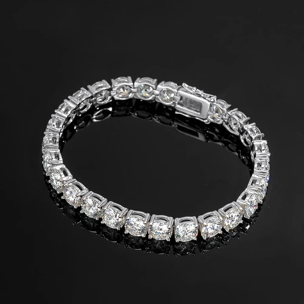 6.5mm Moissanite Tennis Bracelet | D Color S925 Silver