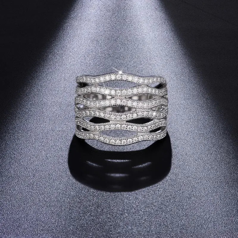 Moissanite Wedding Bands 925 Silver Prong Setting Round Cut D Color Ring Woman Party Gift