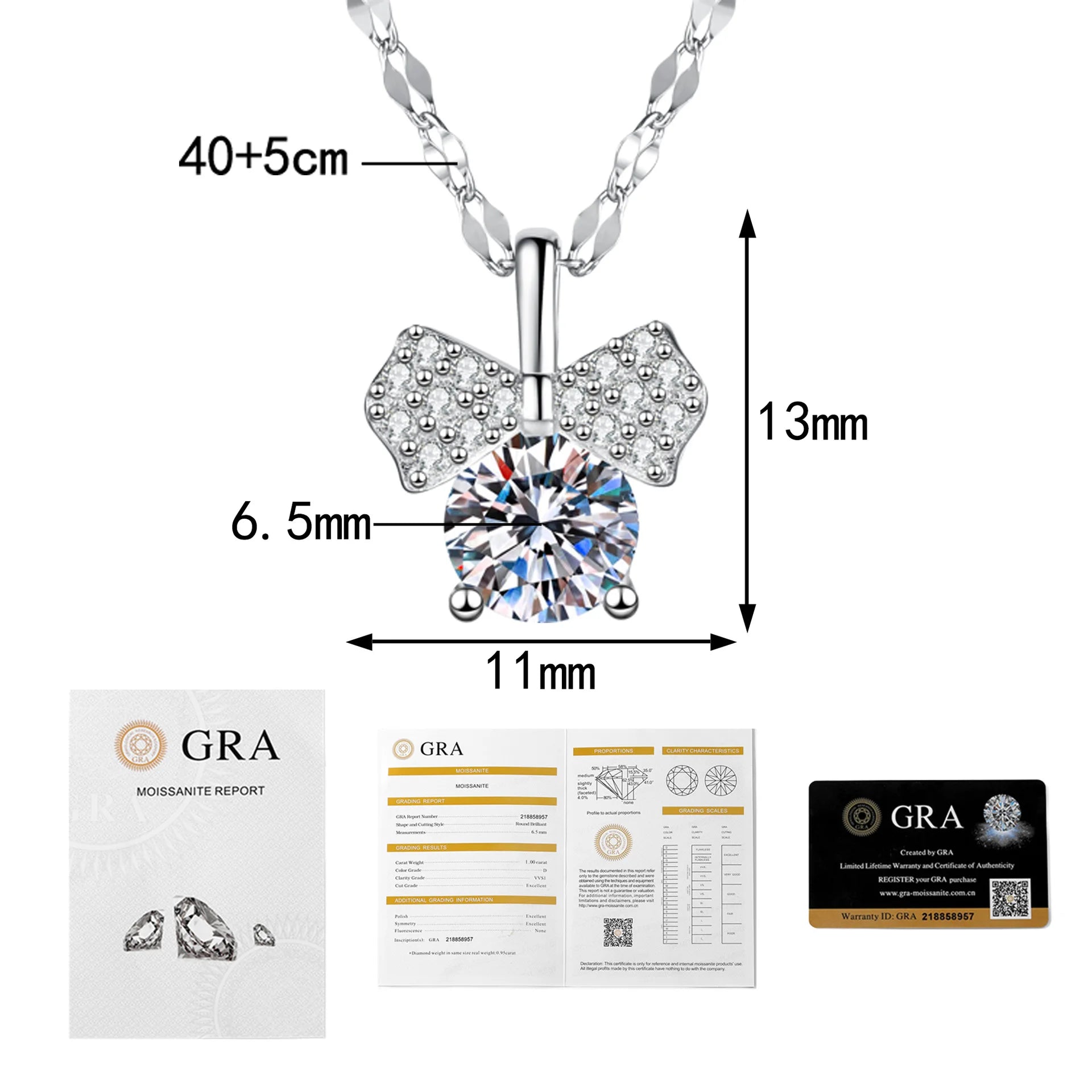 PT950 Platinum 1Ct Moissanite Necklace Enchanted Princess Lip Pendant Light Luxury Collarbone Chain Women Fashion Jewelry