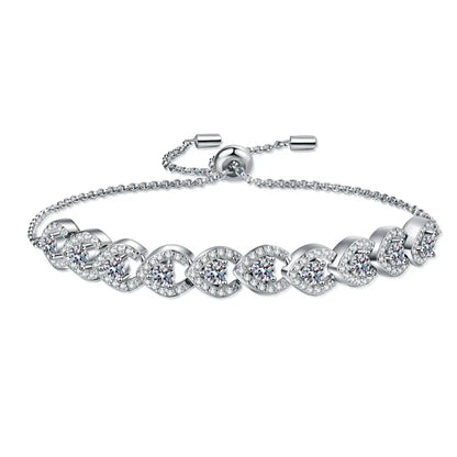 Classic PT950 Platinum Bracelet 1ct Moissanite