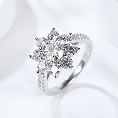 Moissanite Diamond Ring 2 Carats D Color