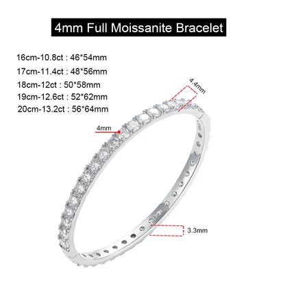 Full Moissanite Bracelet For Women