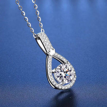 1ct  Moissanite Pendant Necklace