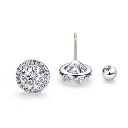 Moissanite Screw Earring Stud Ear