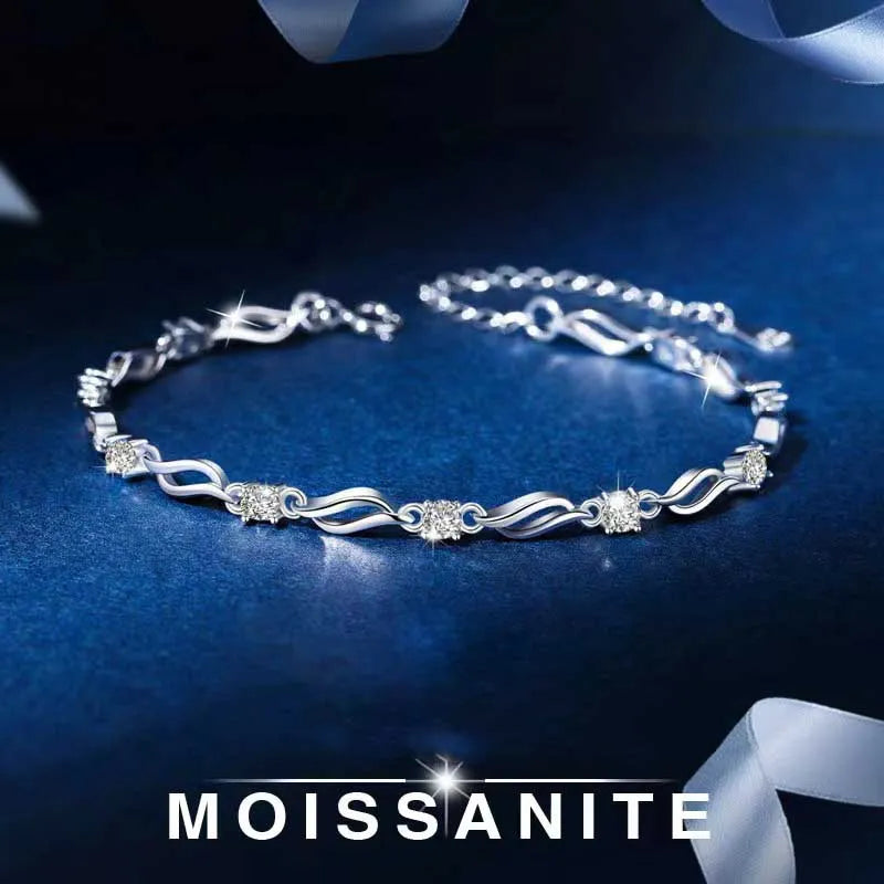 0.4ct  Moissanite Diamond Bracelets Bangle