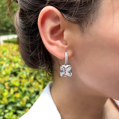 Moissanite Cocktail Drop Earrings