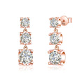 Moissanite Drop Earrings Gold Women D Color VVS1