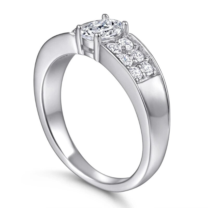 0.5 Carat Moissanite Engagement Wedding Ring