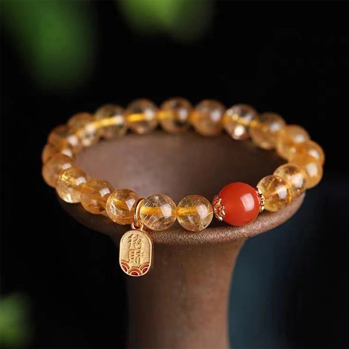 Crystal Accessories Red Agate Bracelet