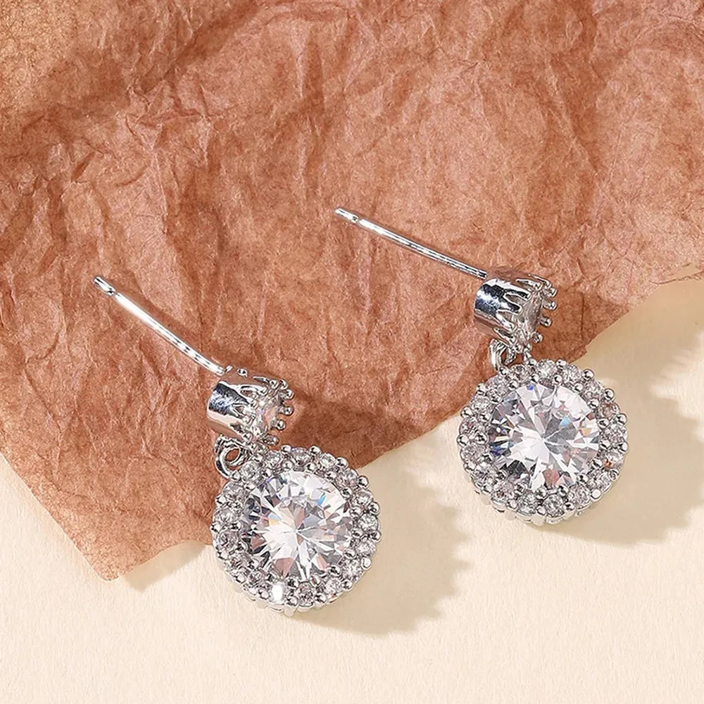 2.6cttw Full Moissanite Pendant Earring