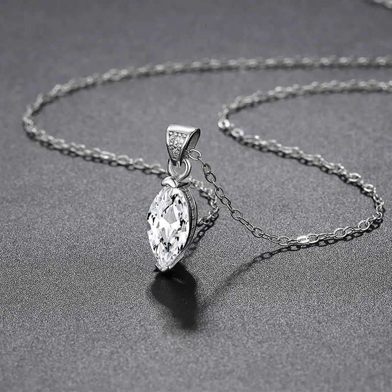 1ct Marquise Moissanite Pendant Necklace