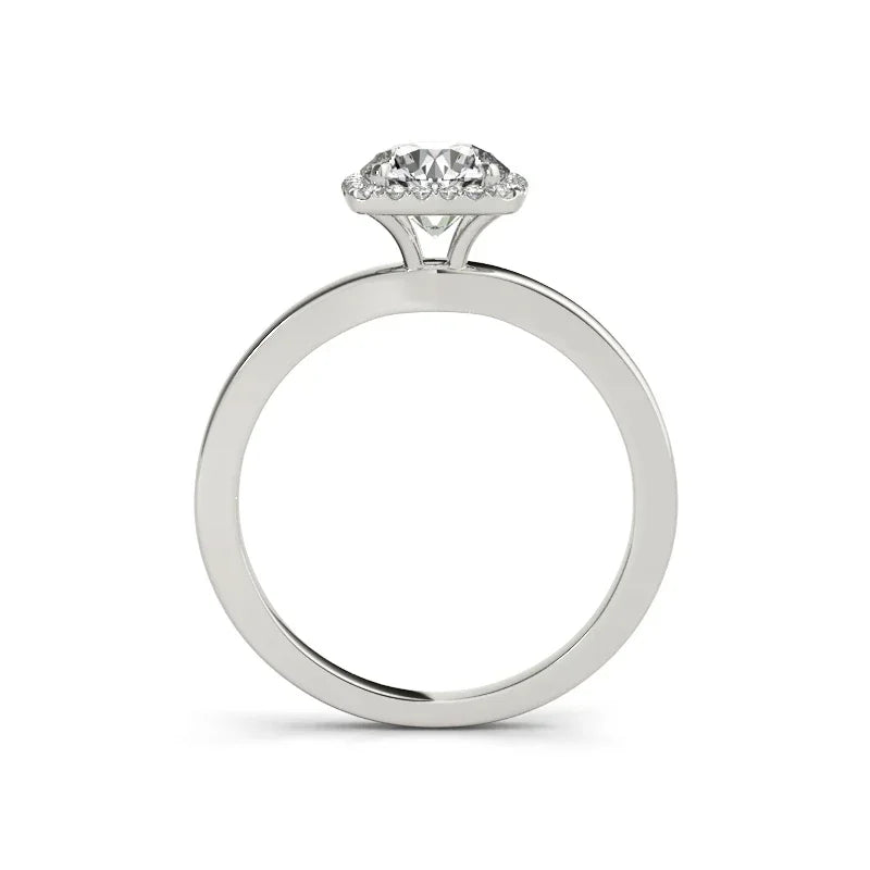 1 Carat Moissanite Halo Ring Engagement Rings Set 925 Sterling Silver Wedding Band Jewelry For Women