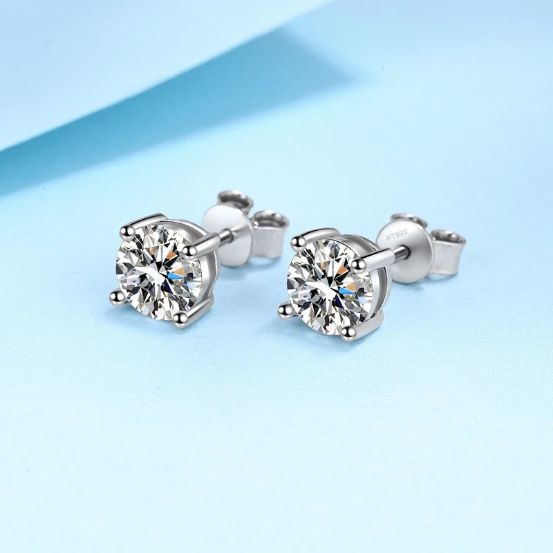 Moissanite Diamond Stud Earrings