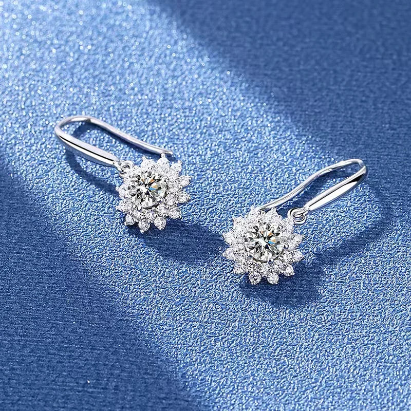 Moissanite Drop Earrings