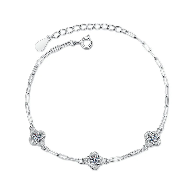 0.6ctw  Moissanite Charm Bracelet