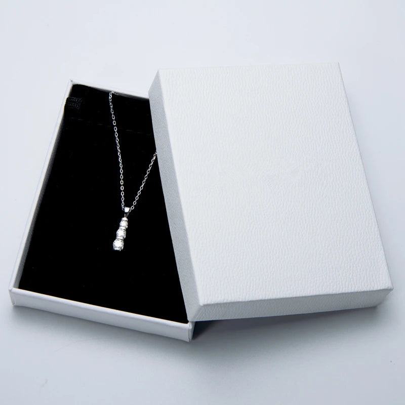 0.53cttw Moissanite Bar Necklaces