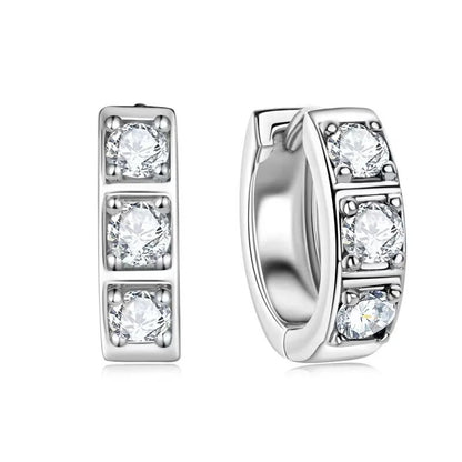 0.6ct Moissanite Hoop Earrings