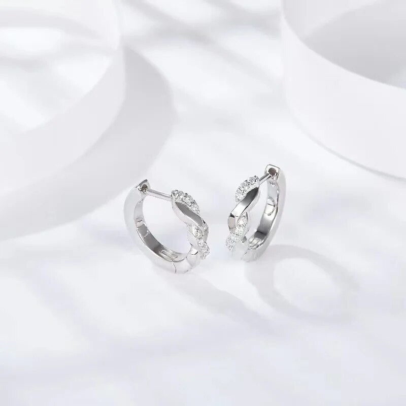 0.1ct Moissanite Hoop Earrings