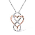 925 Silver Rose Gold Heart Necklace Pendant Full Moissanite Necklace For Women 18k Gold Plated Dainty Choker Valentines Gifts