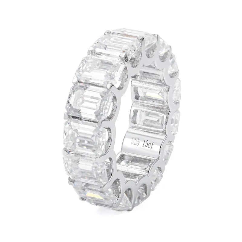 Moissanite Diamond Eternity Ring