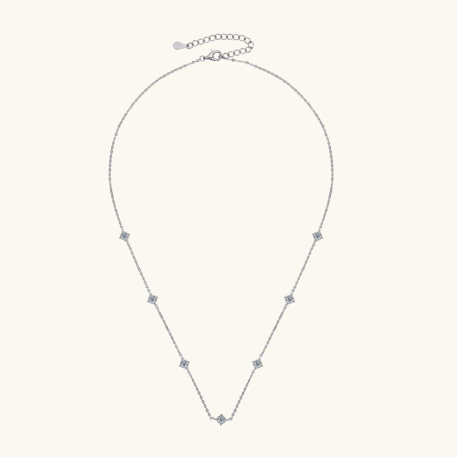 Moissanite Diamond Necklaces for Women Dainty 18k Gold Plated/925 Sterling Silver 3mm  Neck Chain Female Trendy Jewelry