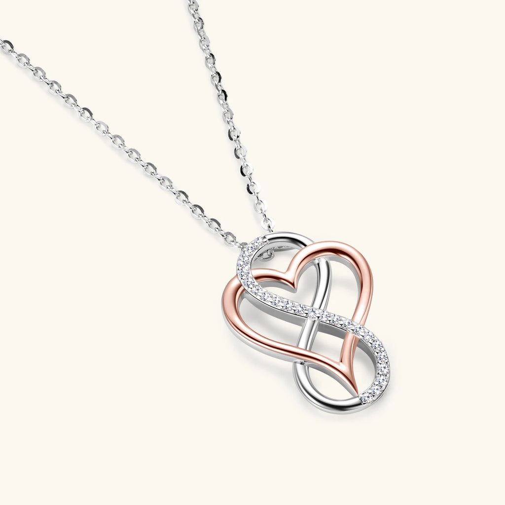 925 Silver Rose Gold Heart Necklace Pendant Full Moissanite Necklace For Women 18k Gold Plated Dainty Choker Valentines Gifts
