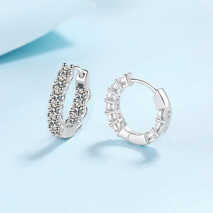 1.8CT Moissanite Hoop Earrings