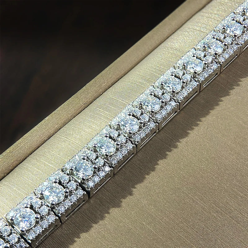 Moissanite Tennis Bracelet 925 Sterling Silver 6mm D VVS1