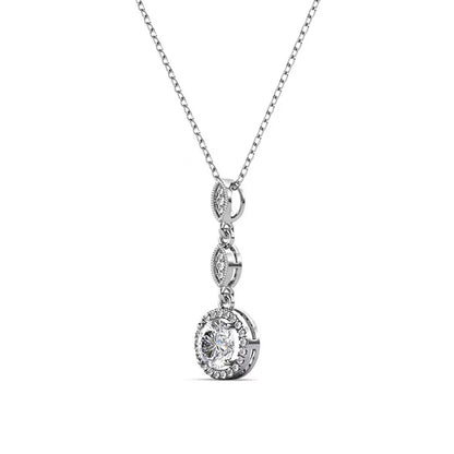 1ct Moissanite Pendant Necklace