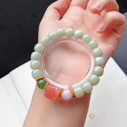 Hotan Jade Agate Multicolor Bracelet