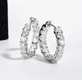 Hoops 3mm Full Moissanite Earrings Original Certified 925 Silver Plated 18K Gold Diamond Hoop Earring  for Women Wedding Jewelry