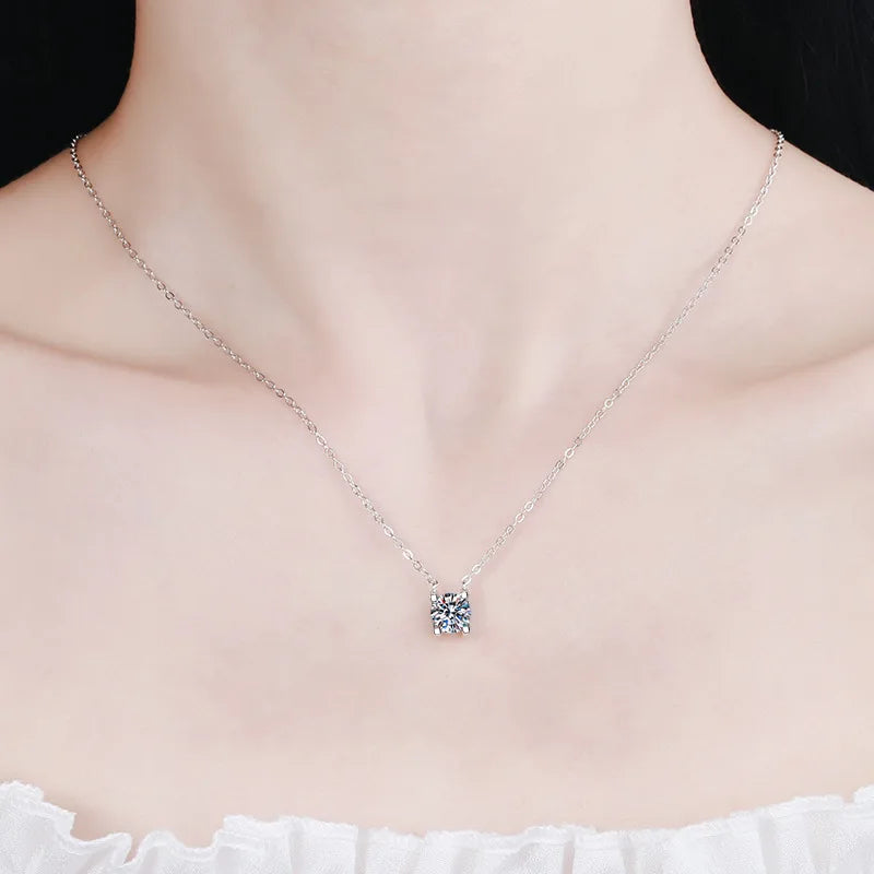 Moissanite Diamond Pendant Necklace