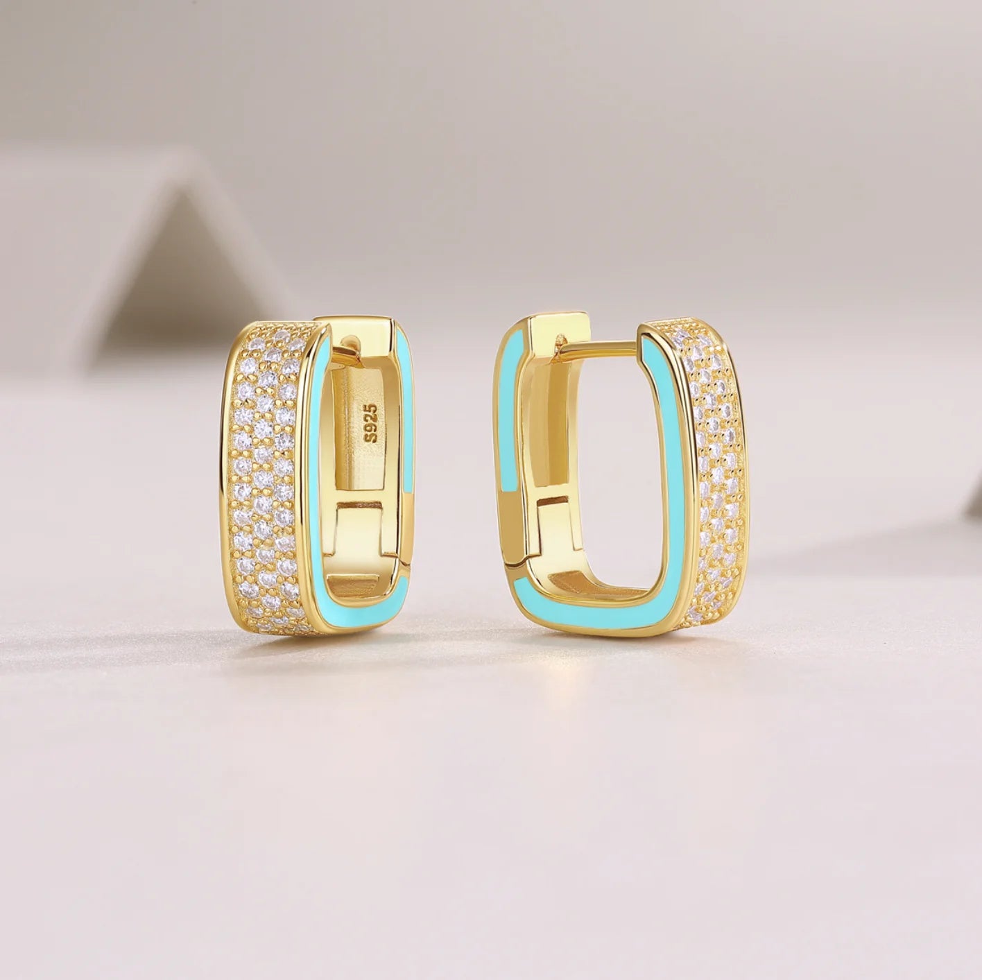 Hoop Earrings, Huggie Hoops 925 Sterling Silver Earrings for Women Sparkling Wedding Party Jewelry 1.2mm Moissanite