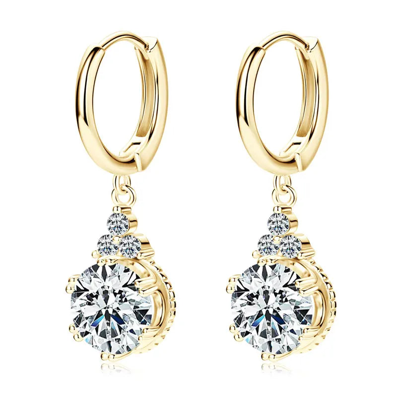 Moissanite Dangle Earrings For Women 925 Sterling Silver Drop Earring
