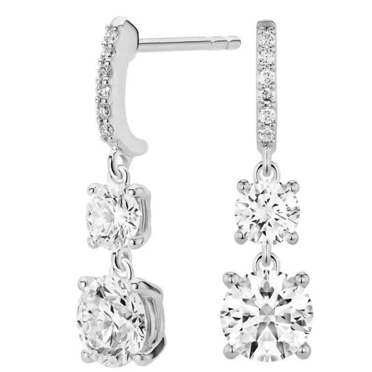 3ct Moissanite Drop Earrings