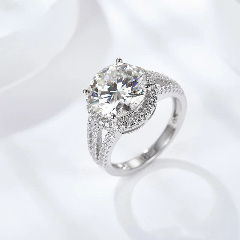 Moissanite Ring Women 5 Carat