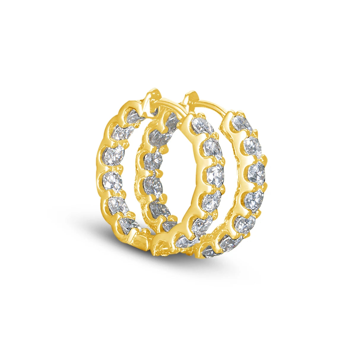 Full Moissanite Earrings hoops D VVS1 Luxury