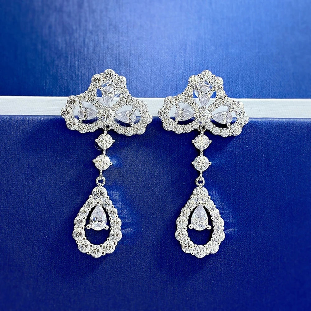 Moissanite Drop Earrings